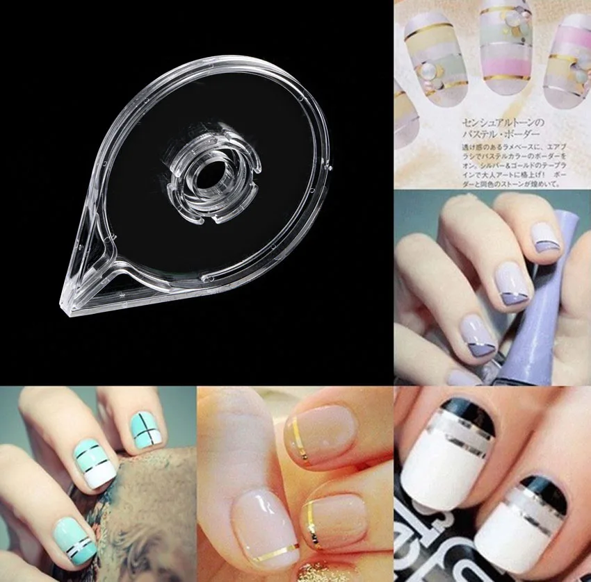 

1pcs Nail Art Striping Tape Line Case Tool Sticker Box Holder Easy Use Design