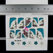 Новое поступление A_Grade 240 листов 20-24designs Mix французский Стиль 3D ногтей Наклейки