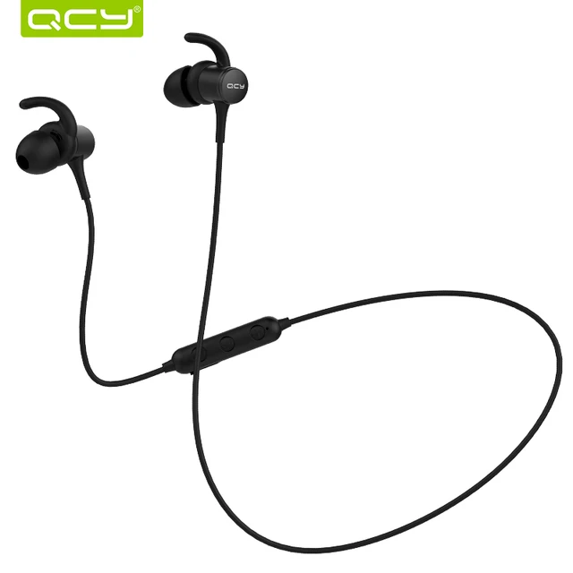 QCY M1S Магнитная V4.2 чип Bluetooth наушники IPX5-rated устойчивое Беспроводные наушники Спорт уха крючки гарнитура с микрофоном
