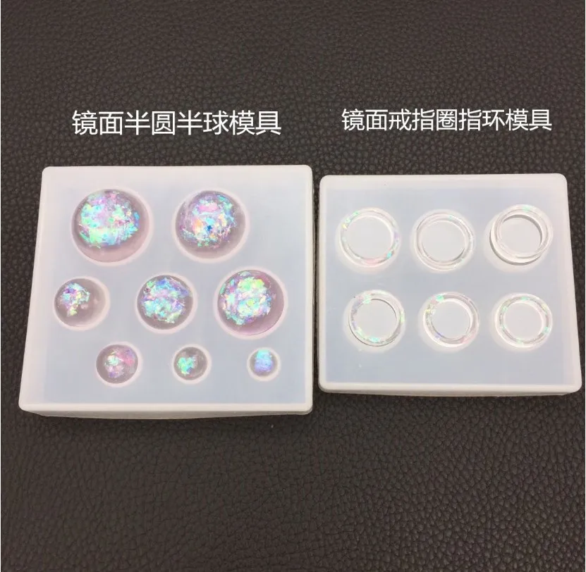 

Transparent Silicone Mould Resin Decorative Craft DIY Ring hemisphere combination Type epoxy resin molds for jewelry making