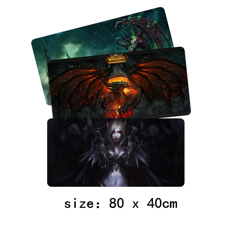 SIANCS 80x40 см XL, игровой коврик для мыши World of Warcraft, большой модный коврик для мыши WOW, для скоростного геймера, для ноутбука, резиновый коврик для ноутбука