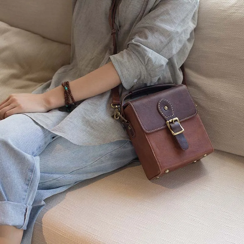 2018 new leather original manual shoulder bag simple retro art genuine leather Messenger bag