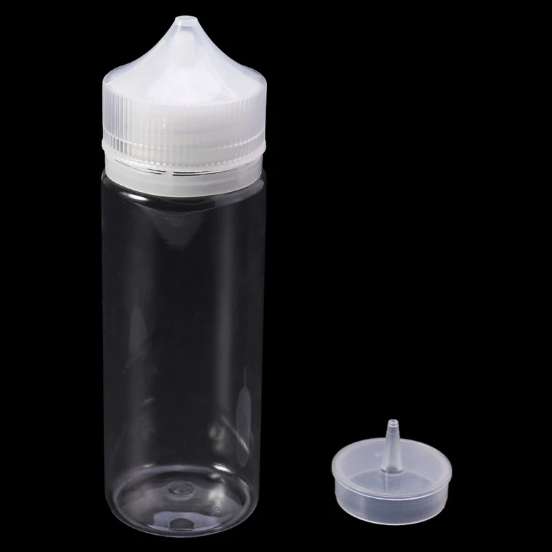 Дорожная бутылка 10 мл-120 мл ПЭТ пластиковая пустая капельница прозрачная бутылка для воды с длинным наконечником - Цвет: 120ml