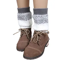 ; вязаные сапоги; гетры; носки; женские теплые зимние сапоги; короткие гетры; ; Новинка