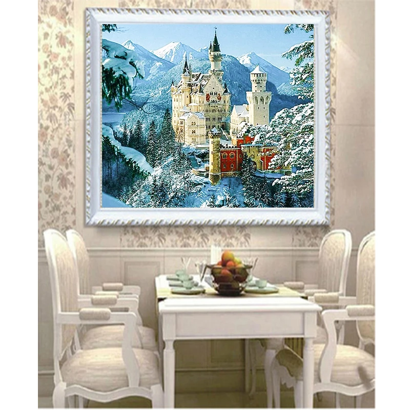 

Diamond Embroidery Diy Diamond Painting Cross Stitch Kits Diamond Mosaic Castle Full Square Diamond Embroidery CS111