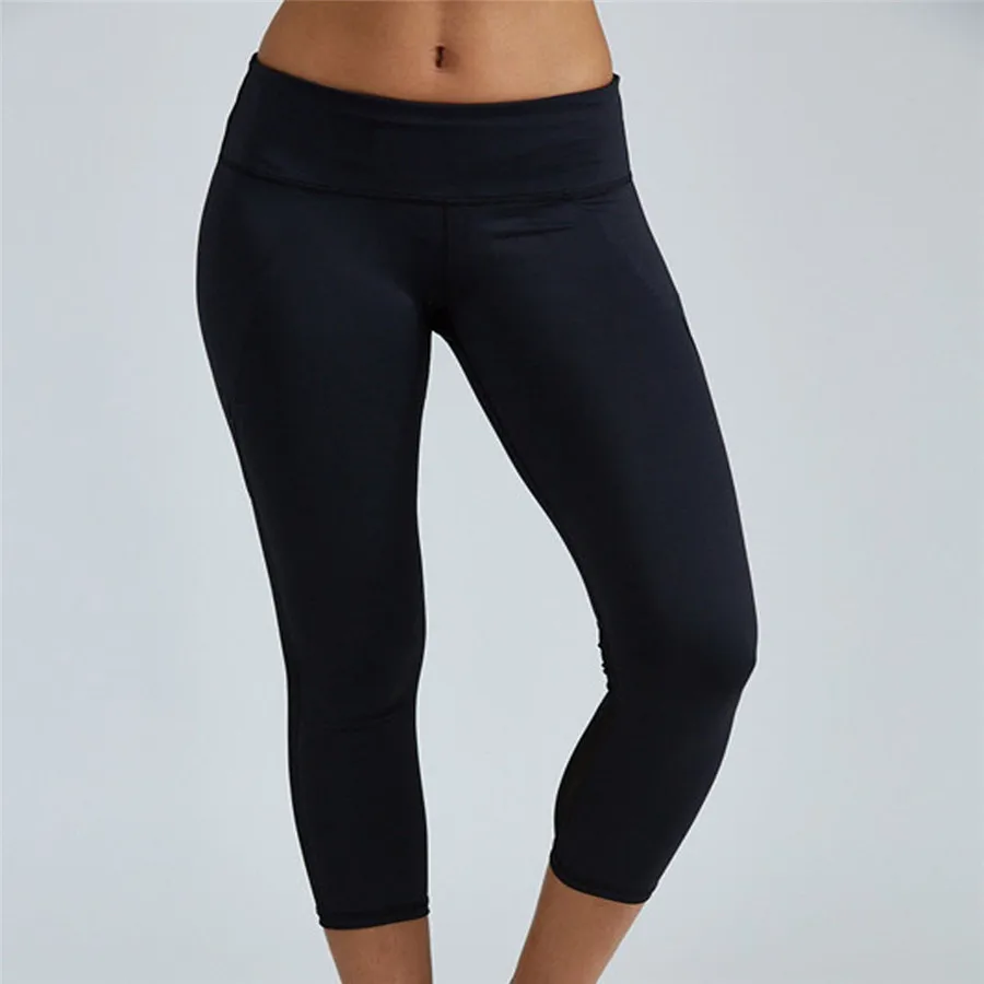 2019 Woman tights stretch yoga pants Women's  Cropped Leggings Yoga Pants for Gym Running Fitness Workout Wear yoga pants  40MA8 (8)