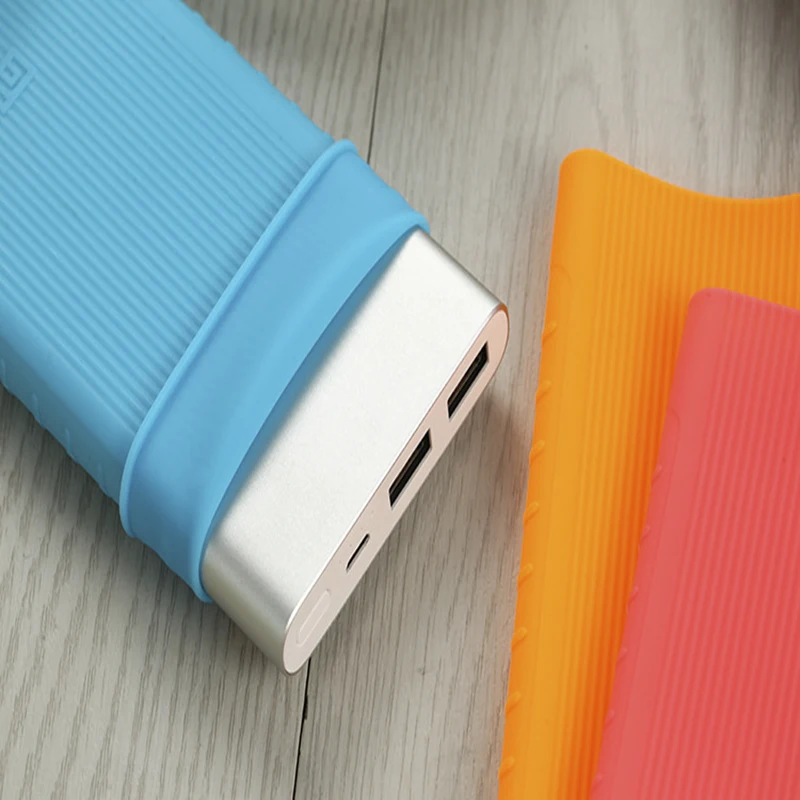 Силиконовый защитный чехол для Xiaomi power Bank 2 10000 мАч, двойной usb-порт, грязеотталкивающий чехол, чехол для power bank, модель PLM09ZM