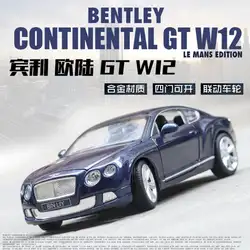 1:24 игрушечный автомобиль отличное качество Bentley GT W12 Металлический Игрушечный Автомобиль брелок для автомобильных ключей, игрушечные