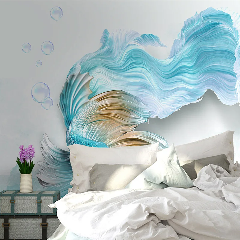 Custom 3D Mural Wallpaper Modern 3D Abstract Blue Peacock TV Background Mural Living Room Bedroom Waterproof Mural Wallpaper Custom 3D Mural Wallpaper Modern 3D Abstract Blue Peacock TV Background Mural Living Room Bedroom Waterproof Mural Wallpaper
