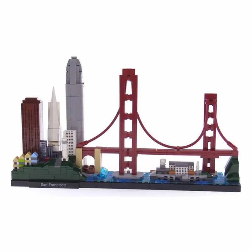 

17014 17015 San Franciscoe Paris Compatible With 21043 21044 Paris Set Building Blocks Brick Educational Toy Birthday Gift