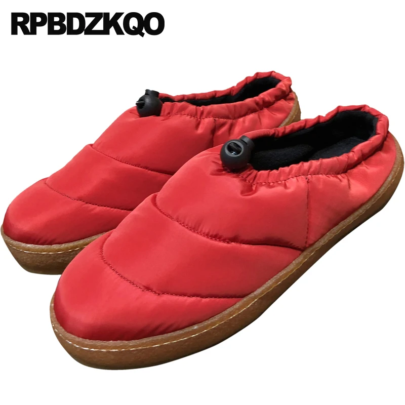 

rubber sole 2018 ladies women designer shoes china slip on chinese round toe red flats fur black casual mules slippers winter