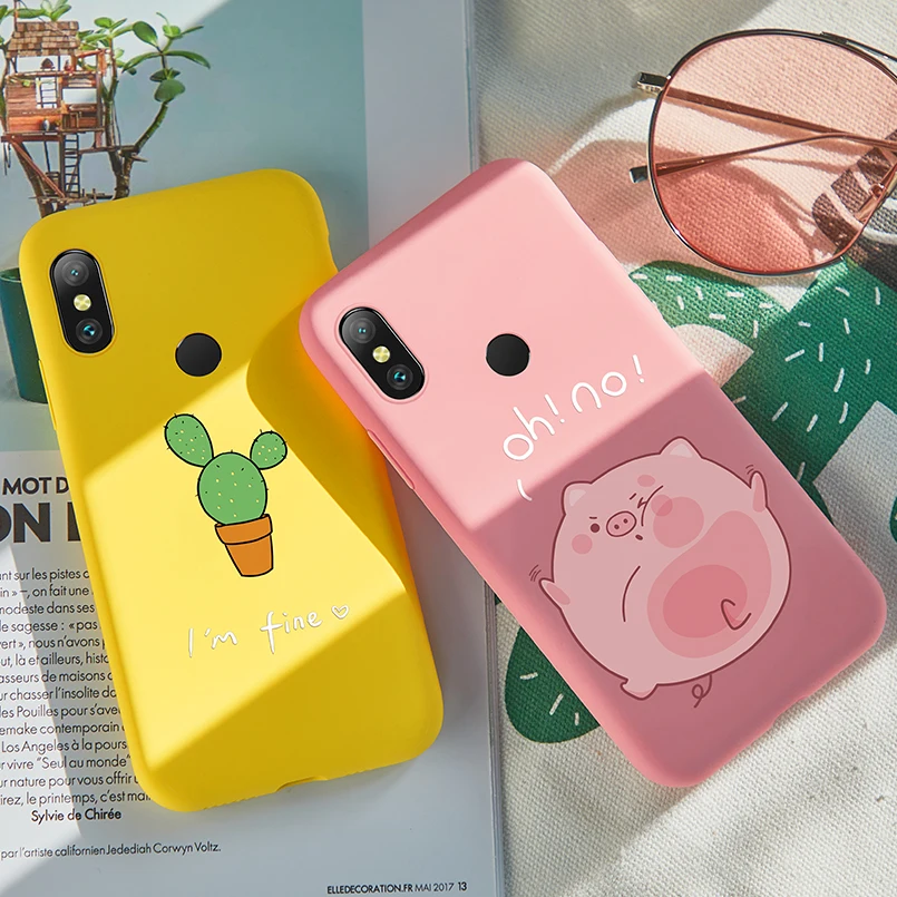 Чехол ASINA Pink Piggy для Xiaomi Redmi Note 6 Pro силиконовый чехол матовый 3D рельефный