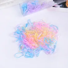 1 бутылочка, одноразовая резинка, детская разноцветная повязка для волос, не повреждает волосы, кольцо для волос, веревочка для волос, версия G0502