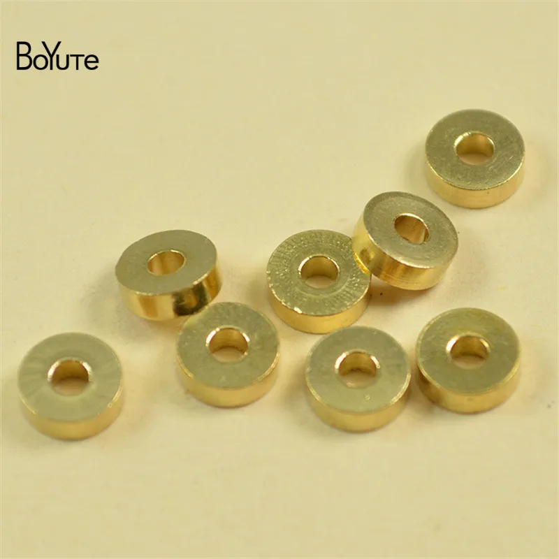 BoYuTe 100Pcs 62MM Metal Brass Round Spacer Beads Diy Hand Made Beads Jewelry Making (2)