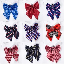 Полосатый галстук-бабочка, женский шелковый шарф, школьная форма, галстук-бабочка