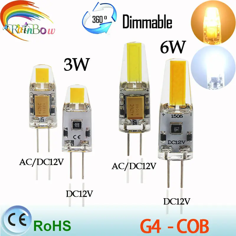 Лучшее качество мини G4 Светодиодная лампа 3 Вт 6 DC/AC 12 В светодиодная с