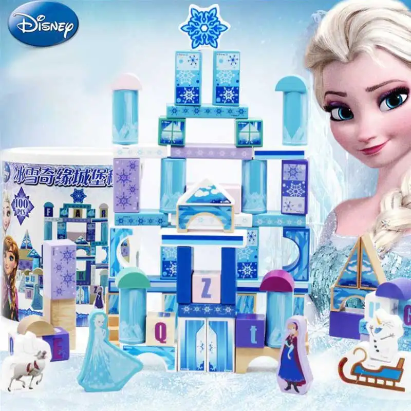 Disney Frozen Romance Bucket строительные блоки для детей 100 детские игрушки девочек в замке