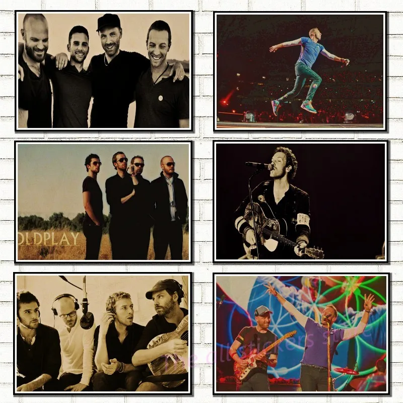 Винтажный постер. Постер Coldplay Декор для дома крафт кислота Рок Музыка плакат