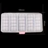 Transparent Empty  case 190*95mm (With 25 Pcs Small Box)  Nail Art Tip Glitter Boxes Storage Nail Art Rhinestone Case Removable ► Photo 3/6