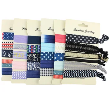 2016 New Bohemian Fashion Hairbands Jewelry Pop Color FOE No Crease Elastic Hair Ties Bands Ponytail Bracelets Hair Accessories
