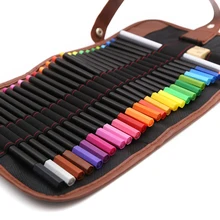 28 шт. студенческие подарки набор 0,4 мм Fineliner ручки маркер карандаш сумка Радужный карандаш ластик для детей граффити крюк волоконная ручка