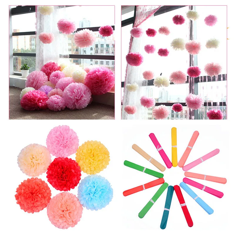 paper pompom flower wedding party decoration peony artificial flower (42)