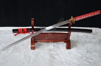 

HIGH QUALITY HANDMADE Japanese samurai sword katana 1060 carbon steel full tang can cut bamboo tree gold crane tsuba
