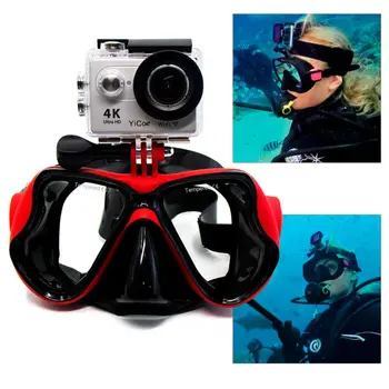 

For Gopro Hero 6/5/4 Action Camera Accessories Swimming Snorkeling Diving Scuba Mask Tempered Glass SJCAM SJ4000 Xiaomi yi 4k