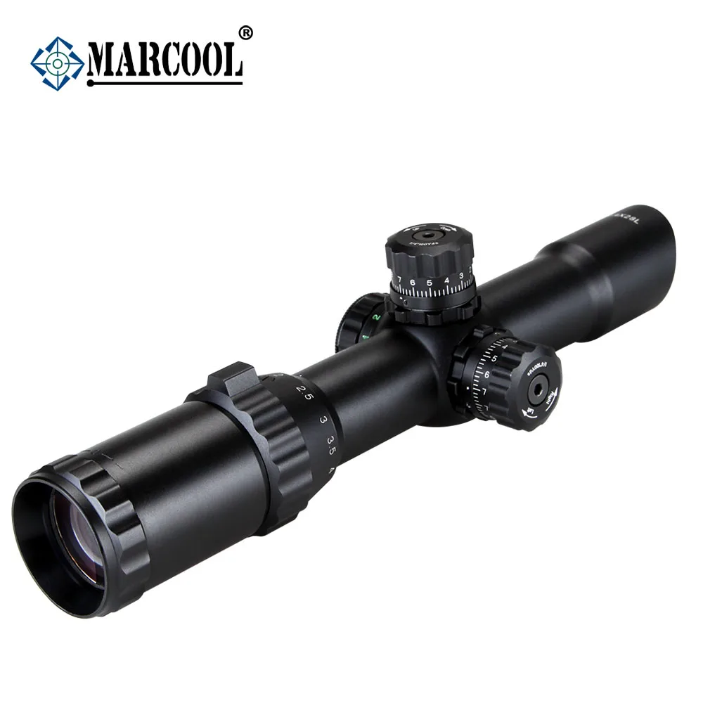 

MARCOOL 1-4X28 IRGBL Iluminated Objective Focus Airsoft Air Rifles Hunting Optical Sight Riflescopes Scope For Air Guns Rifle
