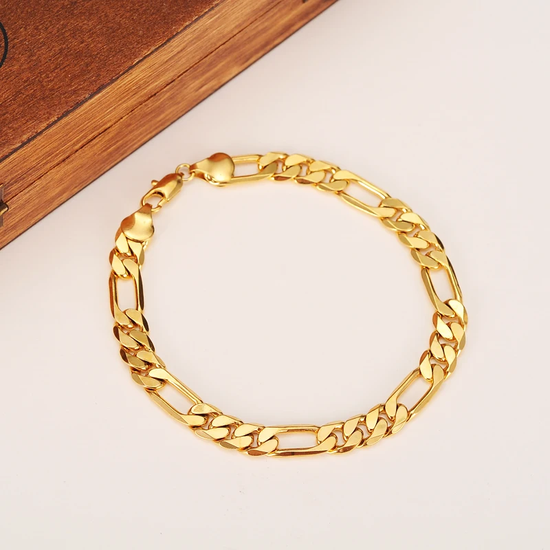 

21cm Ethiopian Chain Bracelet for Women Gold Color link Chain Fashion Africa Jewelry men bracelet kids bracelet Wholesale