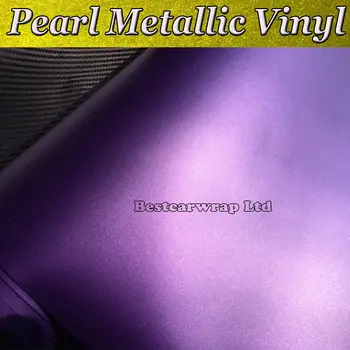 

Frozen Matte Purple Metallic Car Wrap Film With Air Bubble Free CAST vinyl pearl purple matt foil size 1.52x20m/Roll