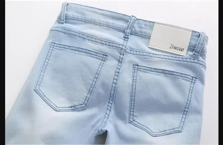 Blue Skinny Jeans Men Spring Summer Stretch Slim Jean Pants High Quality Men Cotton Casual Denim Jeans Long Jean Pants Size 36