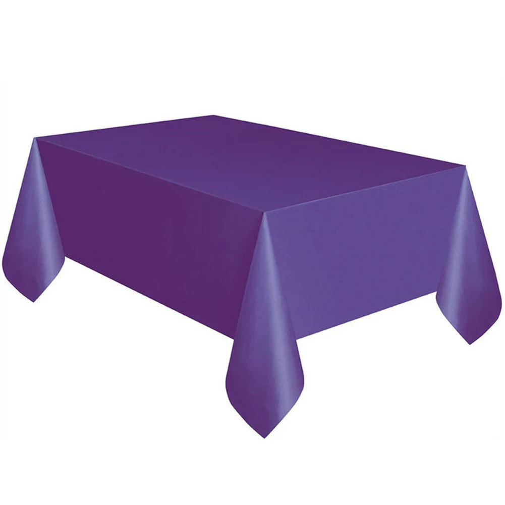 Fashion Solid Table flags Party Wedding Rectangle Disposable Table Cover home decoration coffee table stylish flag table runner - Цвет: Purple