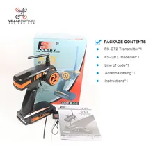 Flysky FS-GT2 Transmitter with FS-GR3E Receiver FS GT2 RC Remote Control 2.4G 2CH Radio Model Rc Car Boat YEAHDRONE