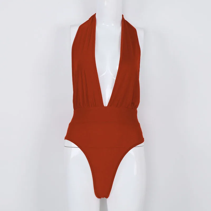 Summer jumpsuit skinny casual rompers Slim sexy straps one piece swimsuit low-cut bundle bodysuit women
