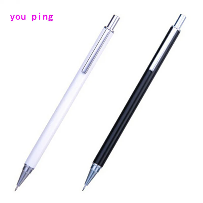 0,7 мм Nib 712 черный белый металлический механический карандаш офисные школьные принадлежности ручка поставка студенческие канцелярские принадлежности искусство автоматический карандаш
