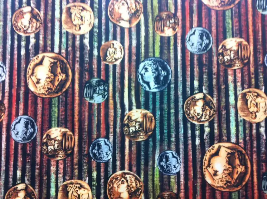 2017 cash coin waterproof fabric french african silky fabric print