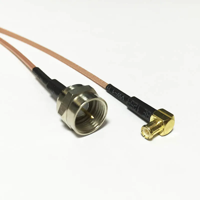 New Modem extension Cable F Male Plug Connector Switch MCX Male Right