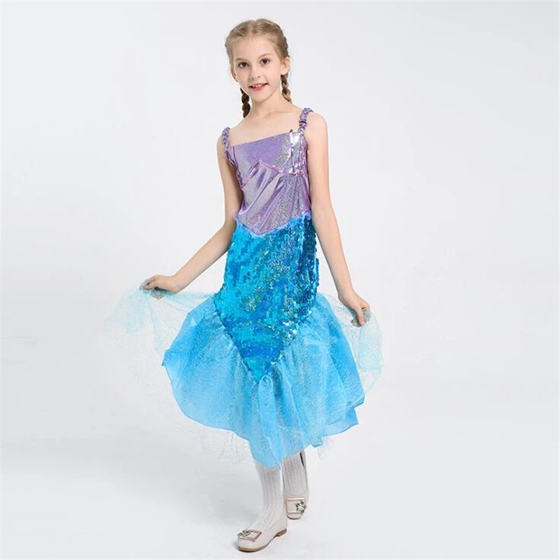 

2018 Kids Mermaid Princess Costume Halloween Girls Cosplay Clothing