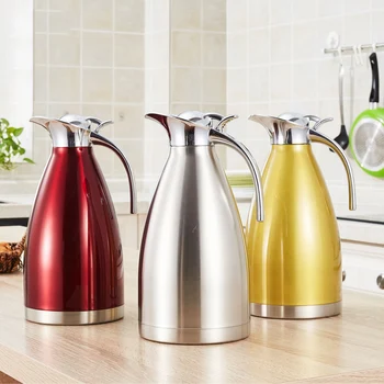 

2L Large Capacity Stainless Steel Kettles Water Kettles Vacuum Insulation Thermal Pots Coffee Pot Flask -TZ