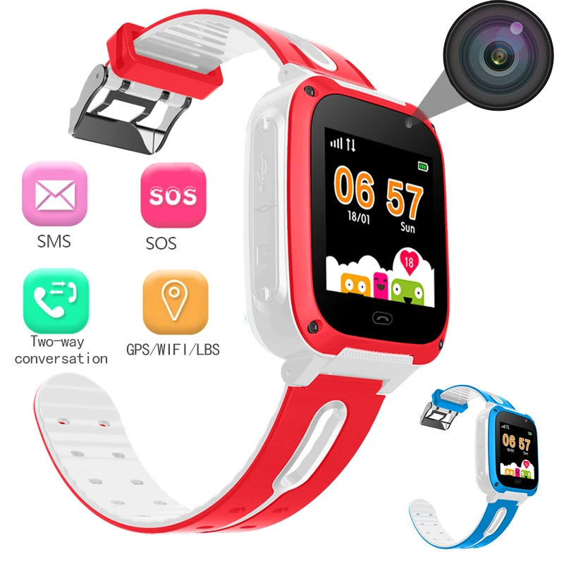 

BANGWEI 2018 popular children's smart watch LBS positioning real-time monitoring SOS help dial voice chat love reward watches