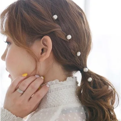 

Korean New Temperament Pearl Hairpin Women Hair Clip Japanese and Korean Fairy Hair Accessories