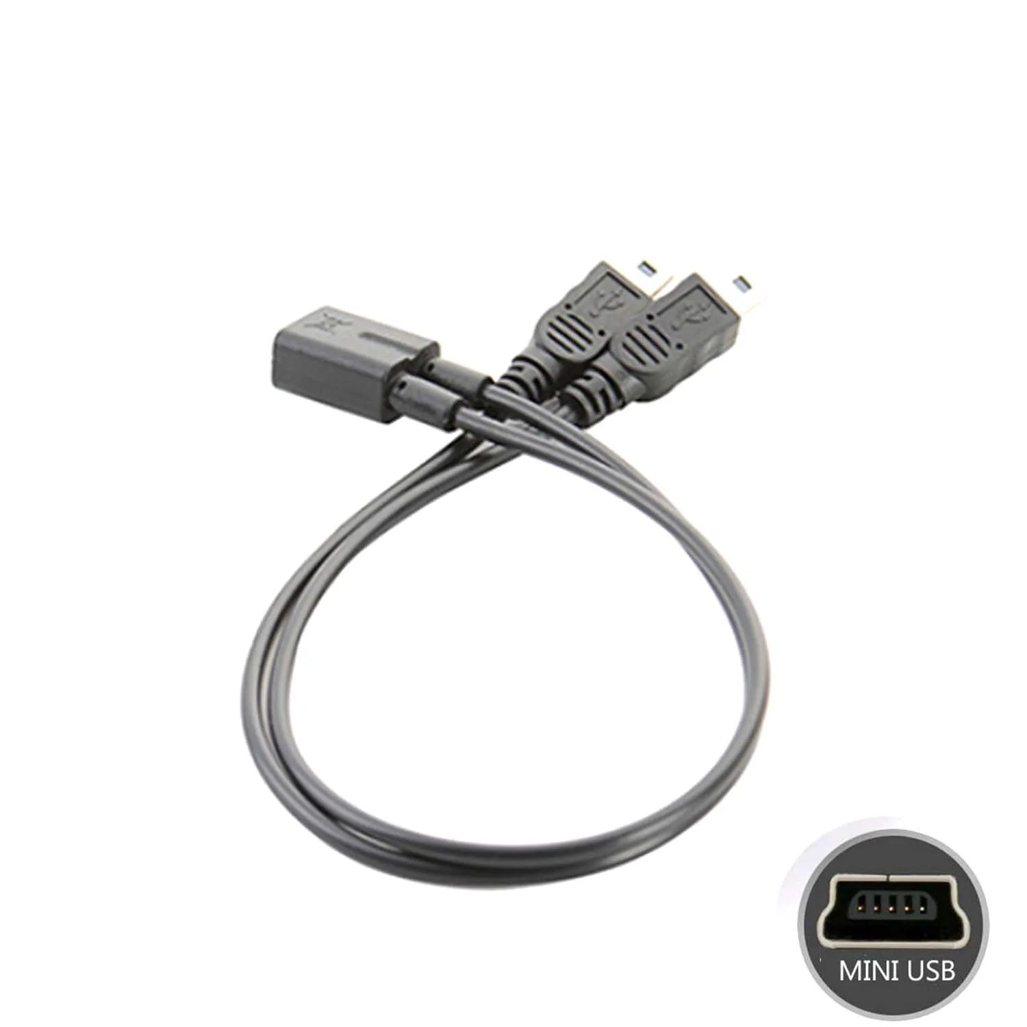 Кабель удлинитель для зарядного устройства Mini USB мама двух устройств gps|Кабели