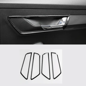 

For Skoda Karoq 2017 2018 Car Interior Door Handle Handrail Trim Frame Cover Bezel Stickers Decoration styling 4Pcs/Set