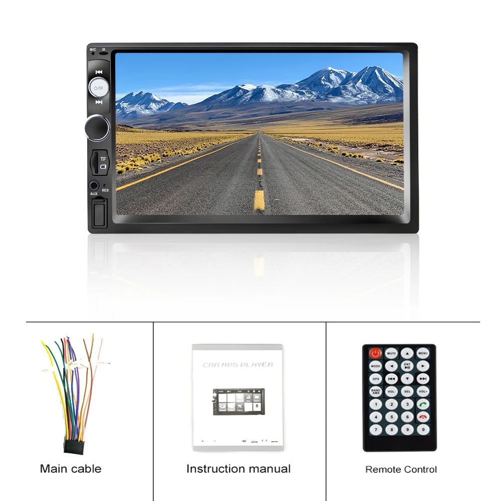 AMPrime 2din Авторадио автомобильный Радио Bluetooth " HD сенсорный экран плеер MP5 SD/FM/MP4/USB/AUX/автомобильный аудио с камерой заднего вида