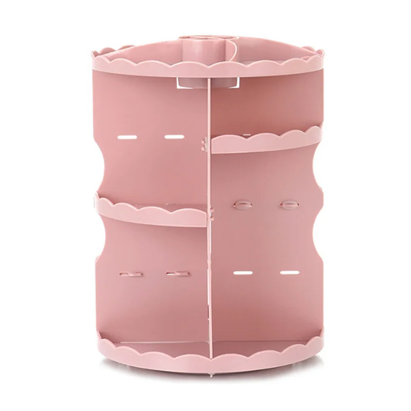  Cosmetics Rack Bathroom Organizer Rack 360 Rotating Adjustable Makeup Organizer Shelf Storage Box f