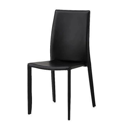 Simple and modern stackale leather dining chair Simple and modern stackale leather dining chair