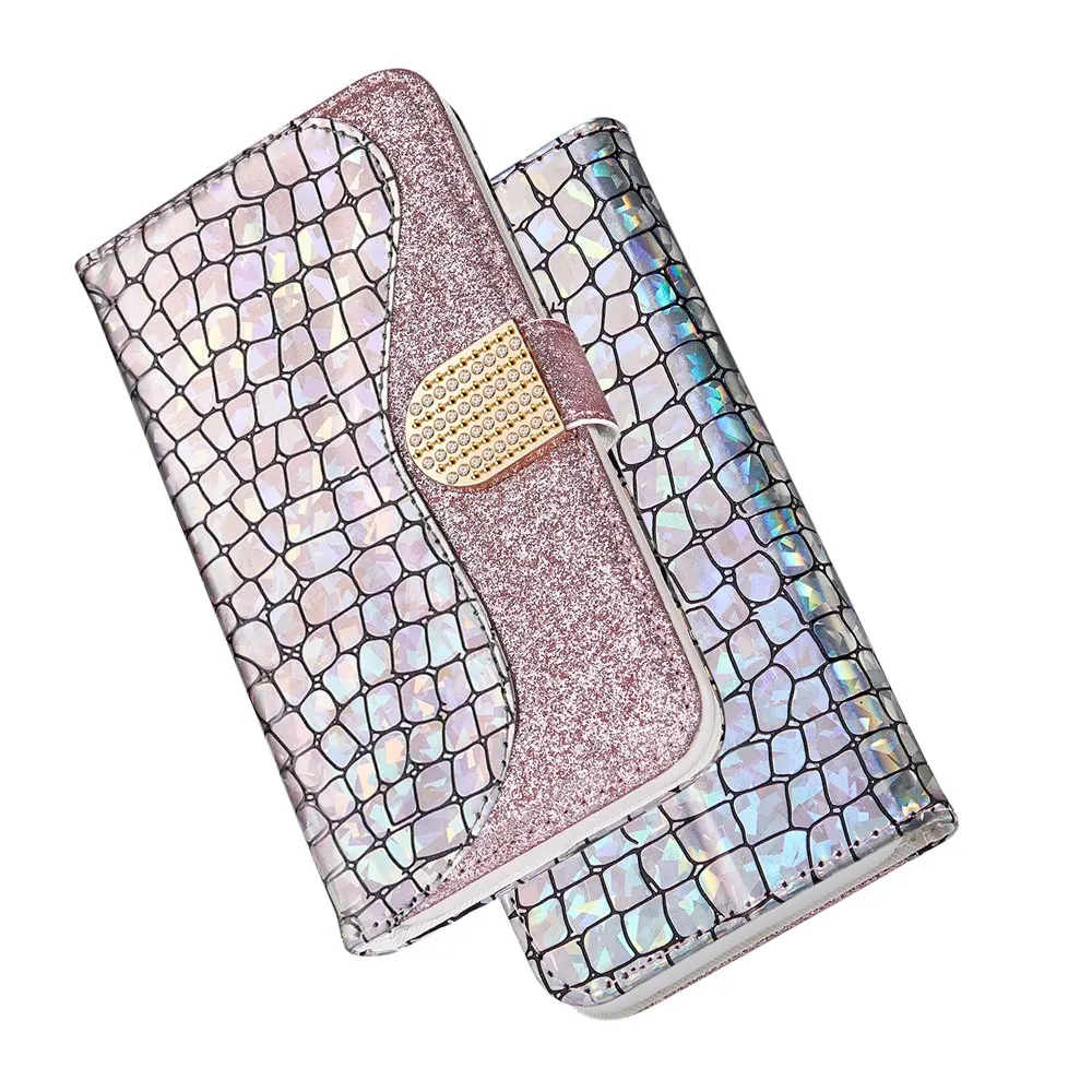 

Fashion 8 Plus Case Stitching Leather Filp Wallet Cases For iphone 8 6 6s 7 Plus Protection Phone Cove Gold