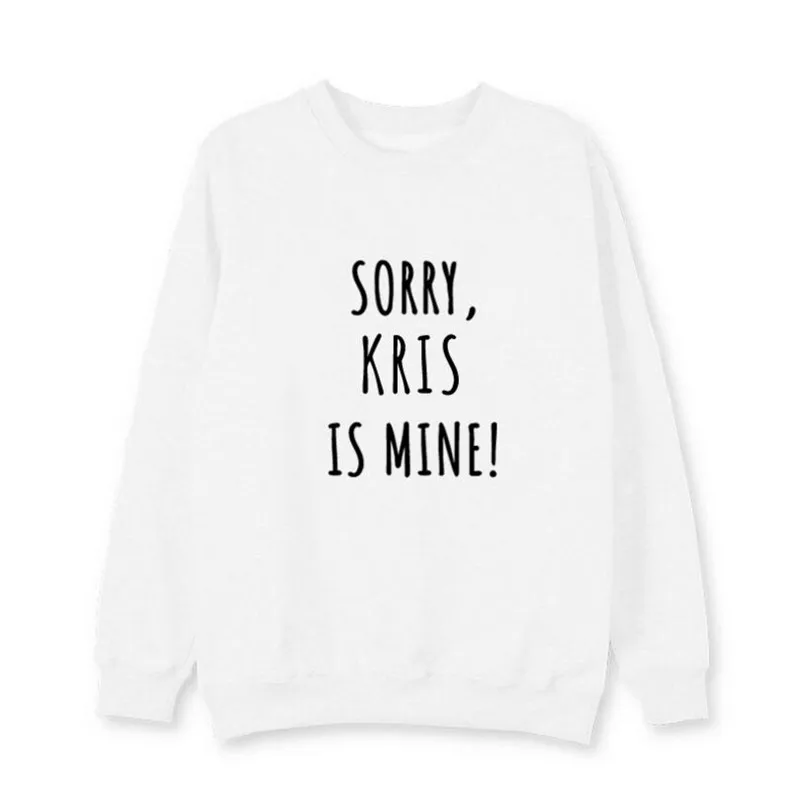  Vsenfo EXO Members K-Pop Sweatshirt Men Women Letters Printed BAEKHYUN CHANYEOL CHEN DO KAI LAY SEH