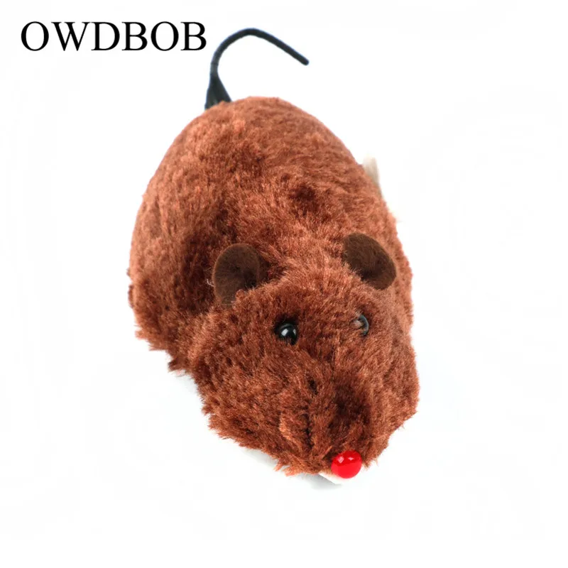 OWDBOB Pet Забавный Заводной Весна мощность мышь игрушка для кошек и собак механические движения моделирование крыса кошка игрушка Pet аксессуары